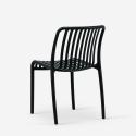 Chaise de jardin extérieur moderne en polypropylène blanc noir Sawas Choix