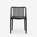 Chaise de jardin extérieur moderne en polypropylène blanc noir Sawas Catalogue