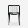 Chaise de jardin extérieur moderne en polypropylène blanc noir Sawas Catalogue
