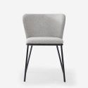 Modern design stoel in stof met zwarte poten Lasta Model