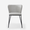 Modern design stoel in stof met zwarte poten Lasta Model