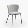 Modern design stoel in stof met zwarte poten Lasta Karakteristieken