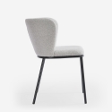 Modern design stoel in stof met zwarte poten Lasta Afmetingen