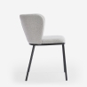 Modern design stoel in stof met zwarte poten Lasta Afmetingen