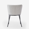Modern design stoel in stof met zwarte poten Lasta Prijs