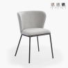 Modern design stoel in stof met zwarte poten Lasta Verkoop