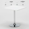 Table de bar cuisine et salon intérieur pied en acier 70x70 Bistrot Remises