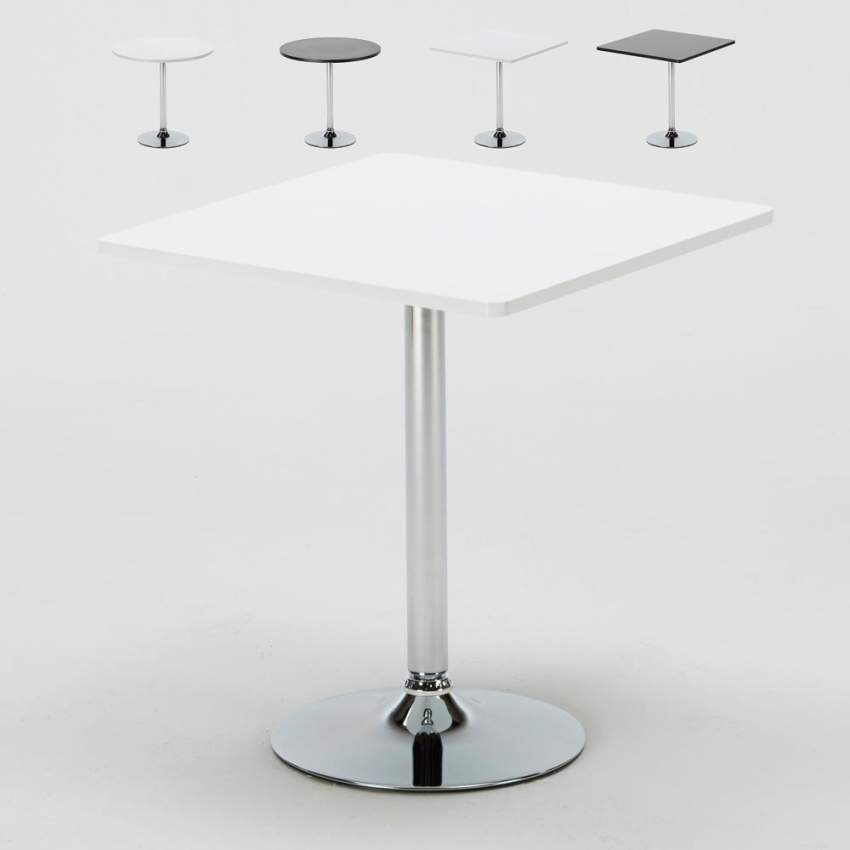 Table de bar cuisine et salon intérieur pied en acier 70x70 Bistrot Remises Table de bar cuisine et salon intérieur pied en acier 70x70 Bistrot Remises