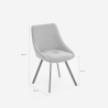 Chaise de salle à manger au design moderne en tissu Navya 