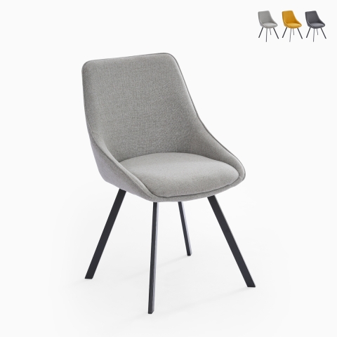 Chaise de salle à manger au design moderne en tissu Navya Promotion