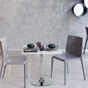 Table de bar cuisine et salon intérieur pied en acier 70x70 Bistrot 