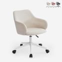 Chaise pivotante en tissu avec accoudoirs pour le télétravail Kivri Promotion