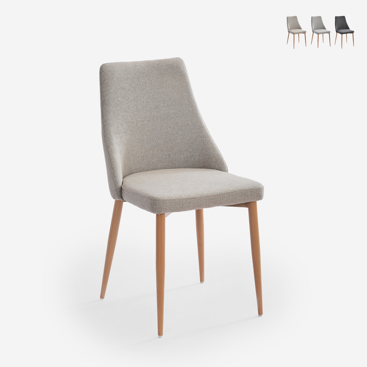 Chaise de salle à manger et cuisine rembourrée moderne en tissu Sirka Promotion Chaise de salle à manger et cuisine rembourrée moderne en tissu Sirka Promotion