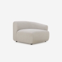 Modulair design bankstel met 4 zitplaatsen in stof Yuna-4 Model