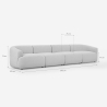 Modulair design bankstel met 4 zitplaatsen in stof Yuna-4 Aankoop