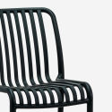 Chaise de jardin extérieur moderne en polypropylène blanc noir Sawas Modèle