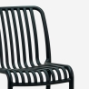 Chaise de jardin extérieur moderne en polypropylène blanc noir Sawas Modèle
