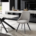 Chaise de salle à manger au design moderne en tissu Navya Vente