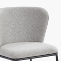 Modern design stoel in stof met zwarte poten Lasta Kosten