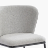 Modern design stoel in stof met zwarte poten Lasta Kosten