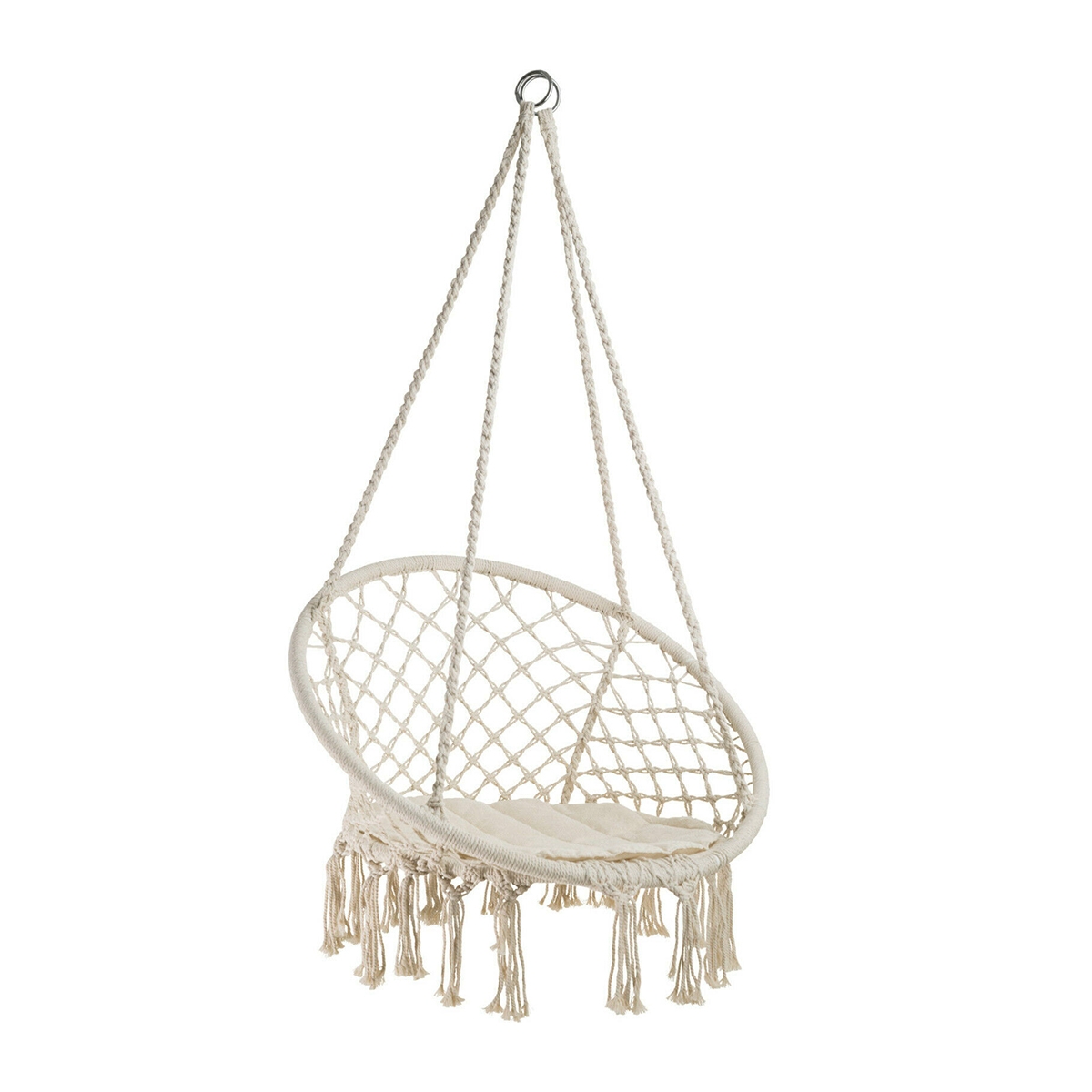 Fauteuil suspendu de jardin en tissu macramé crochet Swing Promotion Fauteuil suspendu de jardin en tissu macramé crochet Swing Promotion