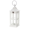 Decoratieve witte kandelaar lantaarn van hout en glas Cork Aanbieding