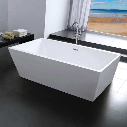 Vrijstaande rechthoekige design badkuip Milo Aanbieding