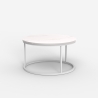 Moderne ronde salontafel 80 cm met marmereffect Ossidiana Keuze