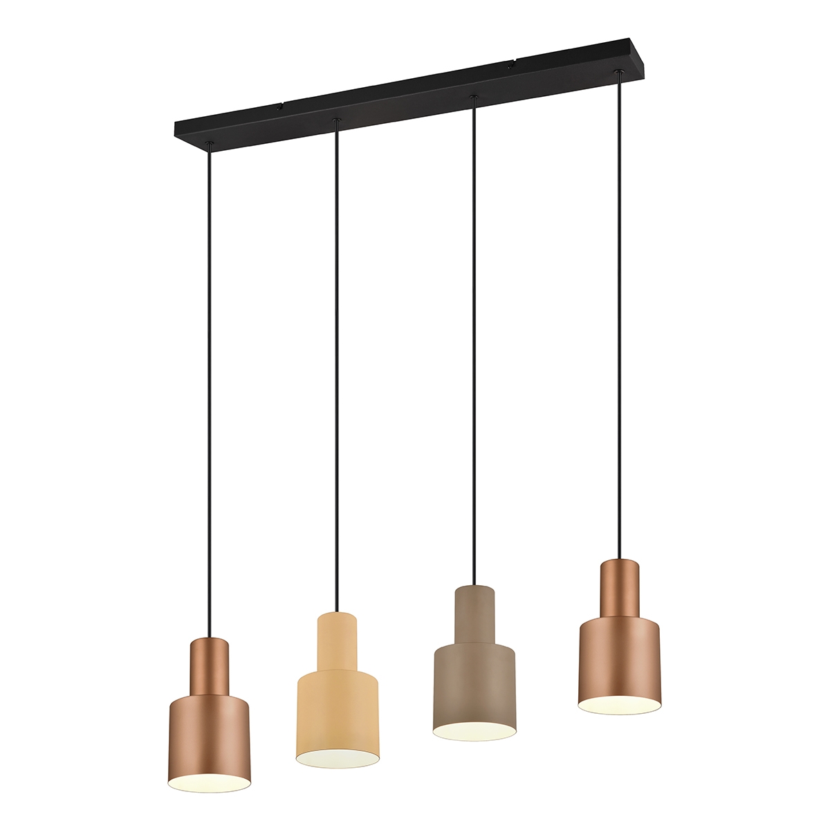 Suspension design linéaire 4 lumières en métal multicolore Orkan Promotion Suspension design linéaire 4 lumières en métal multicolore Orkan Promotion