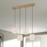 Suspension en bois avec 4 abat-jours en tissu Shvid Vente
