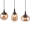 Hanglamp voor keukeneiland met 3 amberglazen lampen Tepuk Verkoop