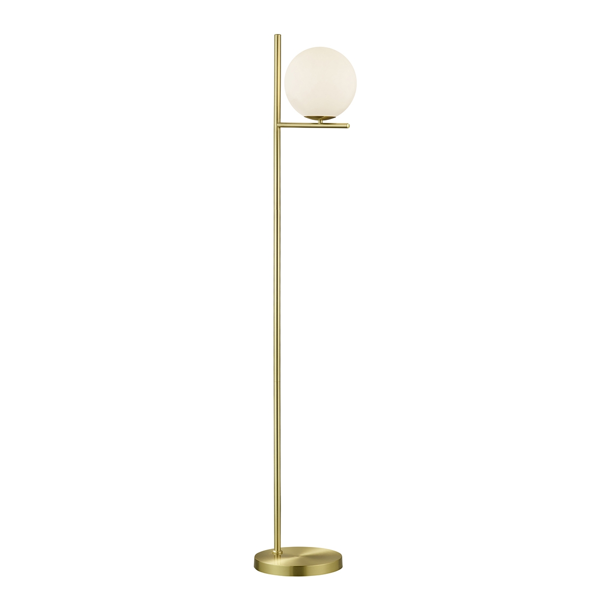 Vloerlamp met opaalglazen bollicht Khadz Aanbieding