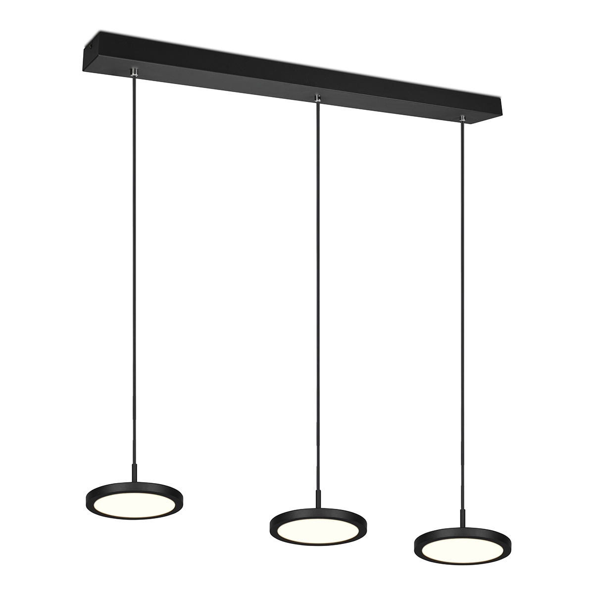Moderne zwarte LED hanglamp met 3 dimbare lampen Pular Aanbieding Moderne zwarte LED hanglamp met 3 dimbare lampen Pular Aanbieding
