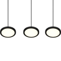 Suspension LED moderne noire avec 3 lumières dimmables Pular Remises