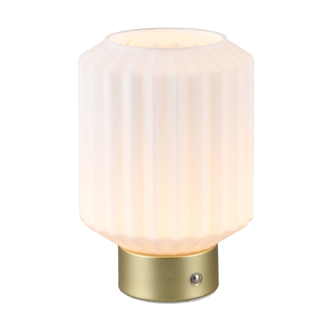 Lampada da tavolo design moderno elegante luce LED ricaricabile Arina Aanbieding