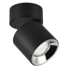 Zwarte LED plafondspot met draaibaar modern design Sirio Keuze