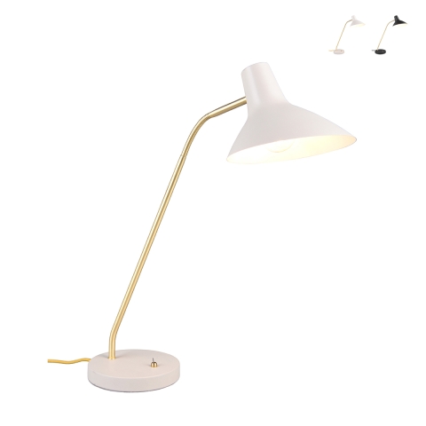 Lampada elegante da tavolo scrivania regolabile in metallo dorato Jarak Aanbieding