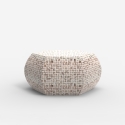 Table basse en bois incrusté de salon style contemporain blanc Zena Vente