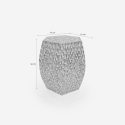 Moderne design zeshoekige tafel met parelmoerinleg Tari Korting