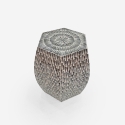 Moderne design zeshoekige tafel met parelmoerinleg Tari Aanbod