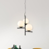 Moderne hanglamp met 3 bolvormige witte glazen lampen Lumoa Kortingen