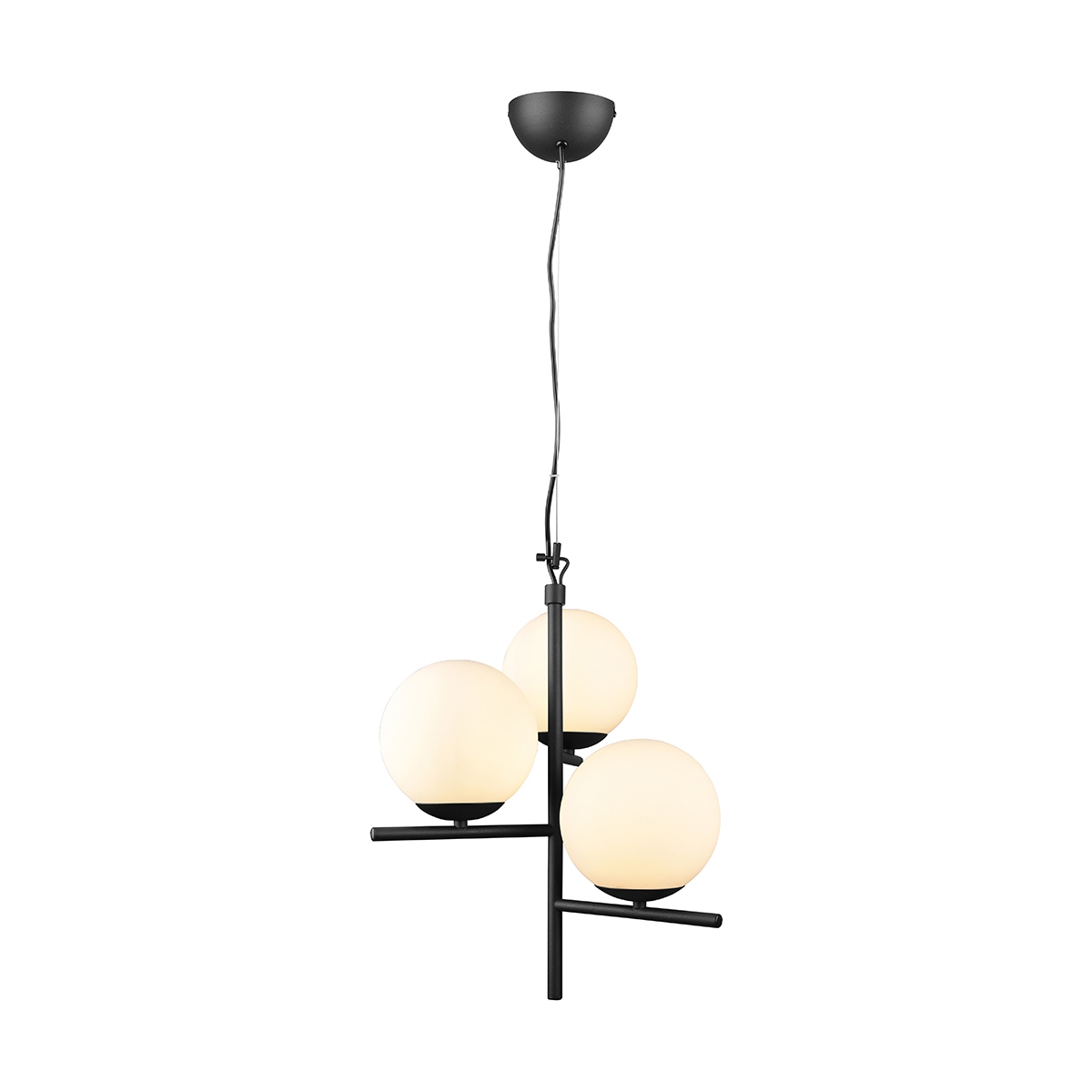 Suspension moderne à 3 lumières boule en verre blanc Lumoa Promotion Suspension moderne à 3 lumières boule en verre blanc Lumoa Promotion