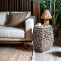 Moderne design zeshoekige tafel met parelmoerinleg Tari Aanbieding
