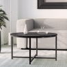 Ronde salontafel 80 cm met marmerlook blad Granato Korting