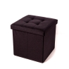 Pouf carré avec rangement en tissu pour salon 34x34cm Liberty Remises