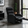 Fauteuil relax inclinable avec repose-pieds en similicuir Alice 