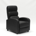 Fauteuil relax inclinable avec repose-pieds en similicuir Alice 