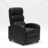 Fauteuil relax inclinable avec repose-pieds en similicuir Alice 