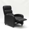 Fauteuil relax inclinable avec repose-pieds en similicuir Alice 