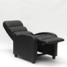 Fauteuil relax inclinable avec repose-pieds en similicuir Alice 